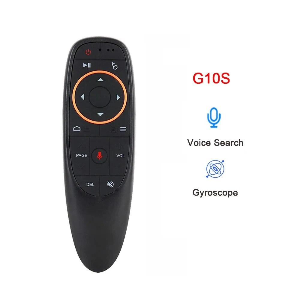 

GAMINJA G10S Air Mouse Voice Remote Control 2.4G Wireless Gyroscope IR Learning для H96 MAX X88 PRO X96 MAX Android TV Box HK1 чёрный