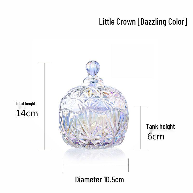 European Glass Candy Jar with Lid – Transparent Storage for Tea, Snacks, Seasonings, Candy, and Dried Fruit