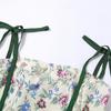 Floral Bustier Crop Top Corset With Straps Womens Camisole for Tank Tops Backless Bustier Lace Up Print Camisole Tops