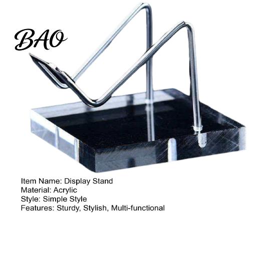 Acrylic Art Display Stand, Clear Tabletop Rock Easel Stands, Small Collectibles Shelf For Holder for Crystal Geodes Mineral Agate Coral Gemstone