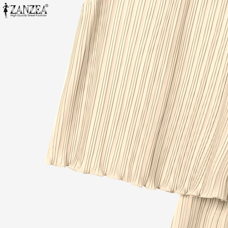 ZANZEA Women Sleeveless Vest Tops and Long Skirts Summer Two Piece Suit Sets