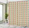 Retro Pattern Shower Curtain Geometric Design Colorful Abstract Art 1950S Style Bath Decor Waterproof Fabric Home Accessories