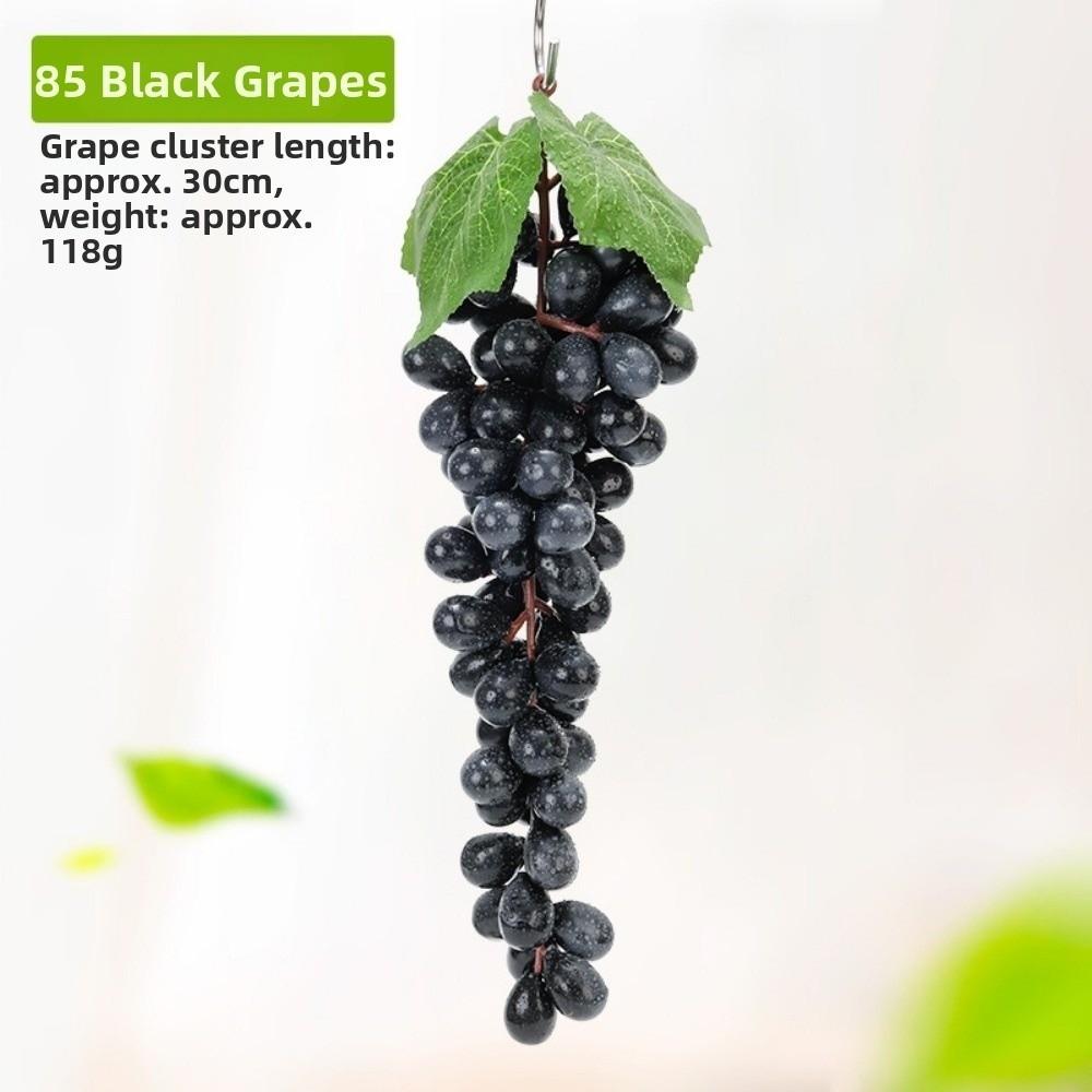 Realistic Artificial Grapes Bunches Decorative Simulation Artificial Faux Fruits Green Grass Fake Grape Bundles