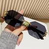 Gafas de sol Vintage con Montura Metálica Polygonal Diseño de Leopardo en las Patillas Unisex para Fiesta al Aire Libre Vacaciones Viaje