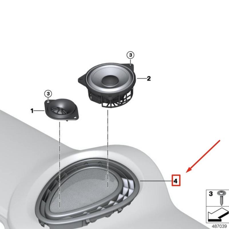 Car Dash Board Speaker Vent Cover 64229262803 For BMW Mini F55 F56 F57 F60 Audio Speaker Cover Car Accessories