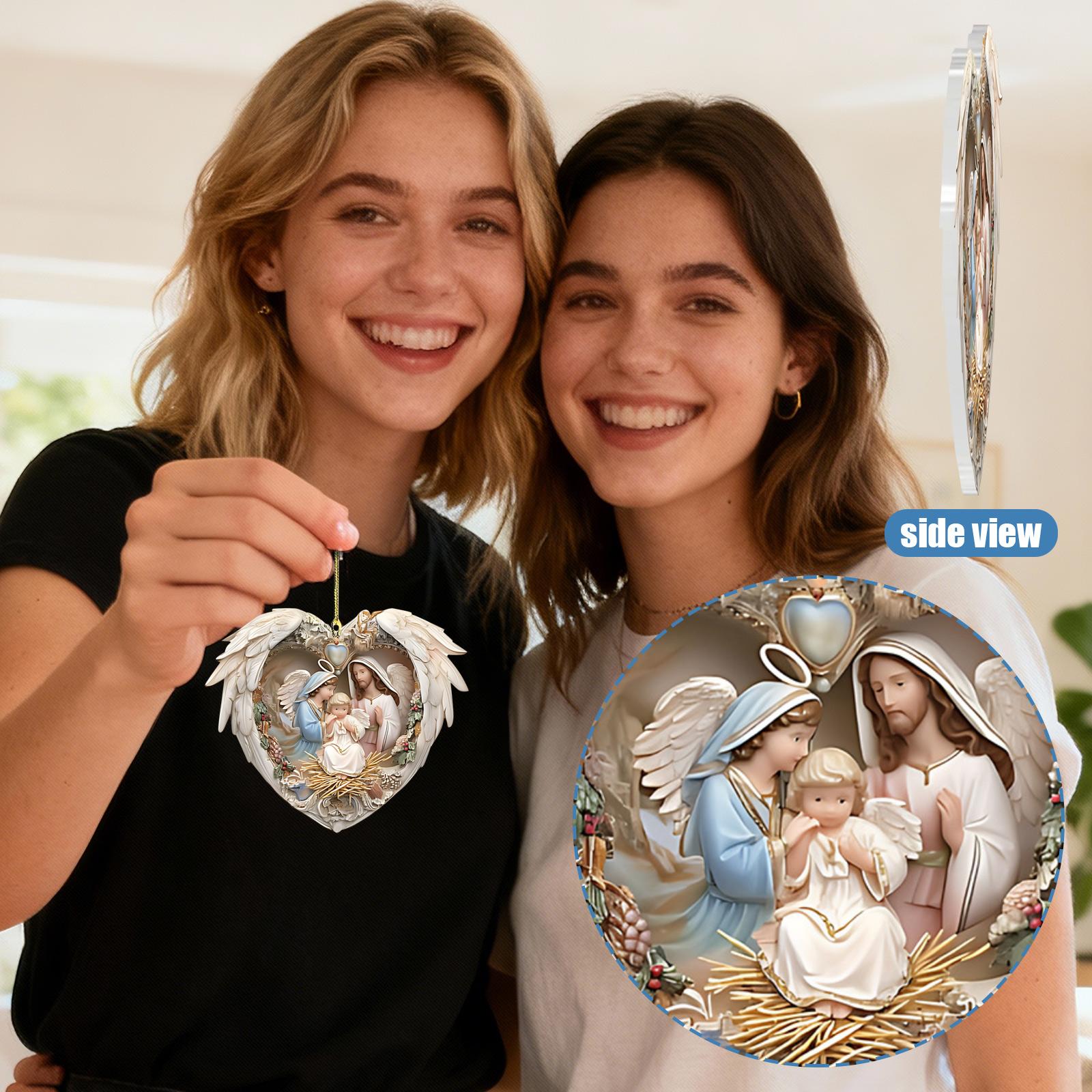 Двумерное акриловое украшение-подвеска «Рождество» One Size