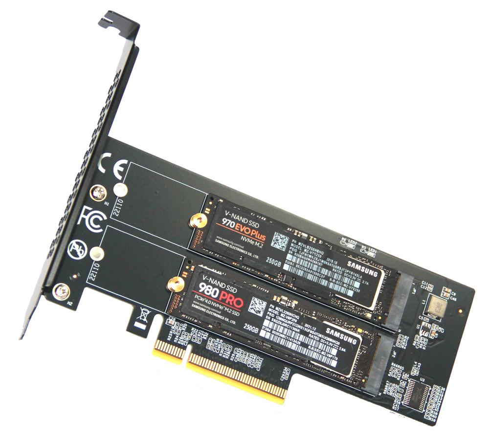 PCIe To M2 NVME Adapter Card PCI-E 4.0 X8 X16 NVME M Key SSD Converter M.2 PCI Expansion Card For 2230 2242 2260 2280