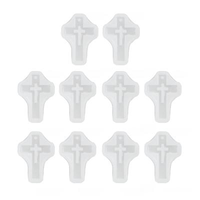 10Pcs Silikon Kreuz Form Hohe Elastizität Einfach Freigabe Multifunktions Anhänger Casting Formen für