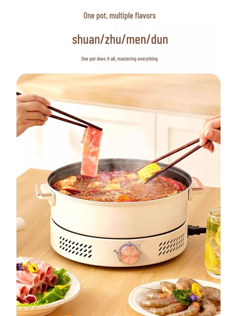 Multifunktionaler Elektro-Hot Pot und Grill mit großer Kapazität zum Shabu-Shabu-Kochen