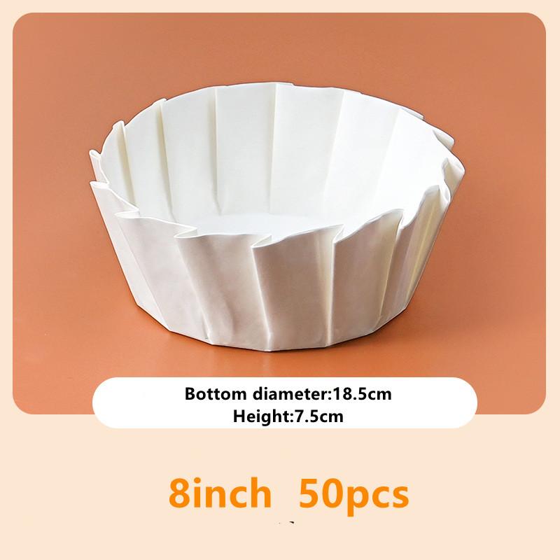 50pcs 4 6 8inch Foldless Cupcake Liner Baking Cup For Wedding Party Muffin Cake Mold Paper Cup Oilproof Cake Wrap