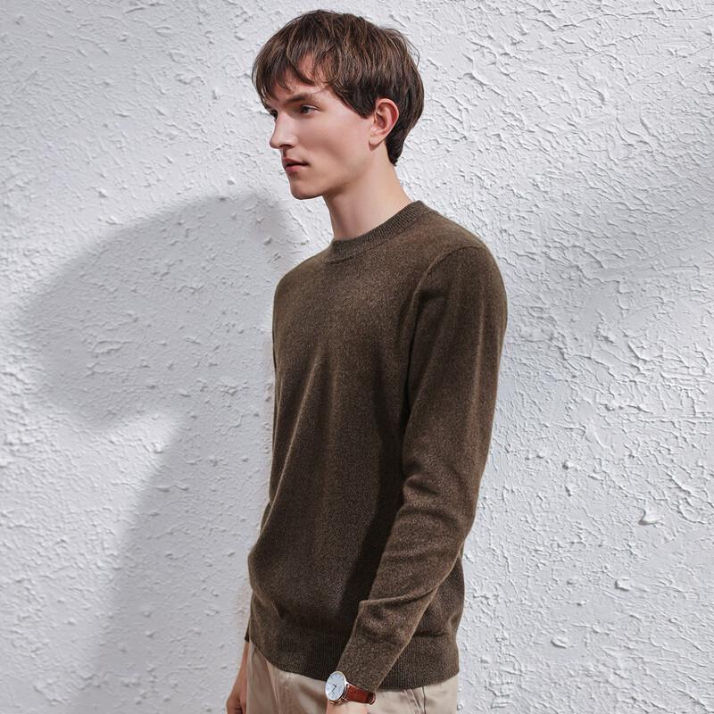 Kemeng Boka Men's 100% Cashmere Crewneck Sweater