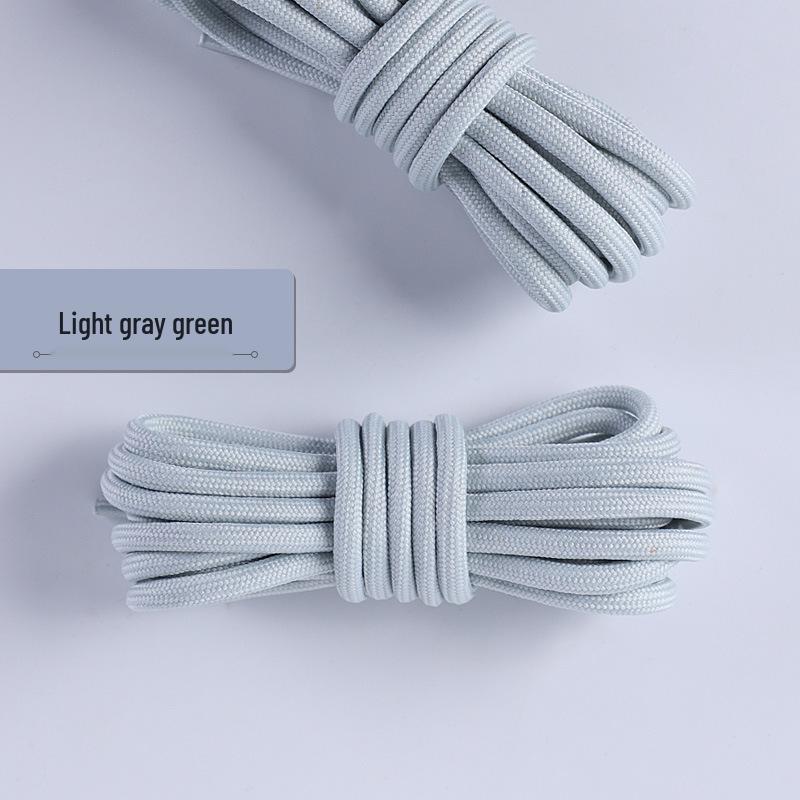 Wild Elephant Colorful Thickened Round Shoelaces for Outdoor Hiking & Sports Shoes - Black & White, One Pair