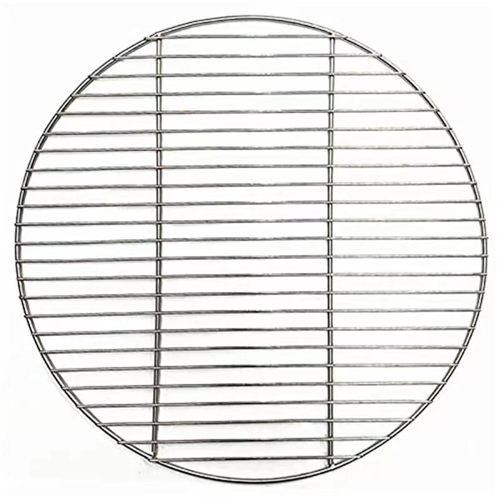 Durable Stainless Steel Round BBQ Net Grill - 30cm/35cm/40cm Mesh Roast Tool for Outdoor Camping & Barbecue (Portable Grid)
