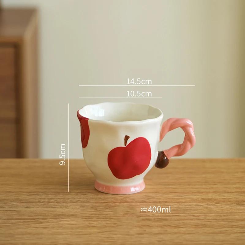 Creative Cute Fruits Ceramic Plates Exquisite Party Afternoon Tea Dessert Ice Cream Bowls Fashion Home Breakfast Coffee Mugs