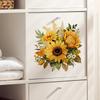 Sunflower Wall Sticker Hand Painted Removable Self Adhesive for Bedroom Living Room Furniture Decoration