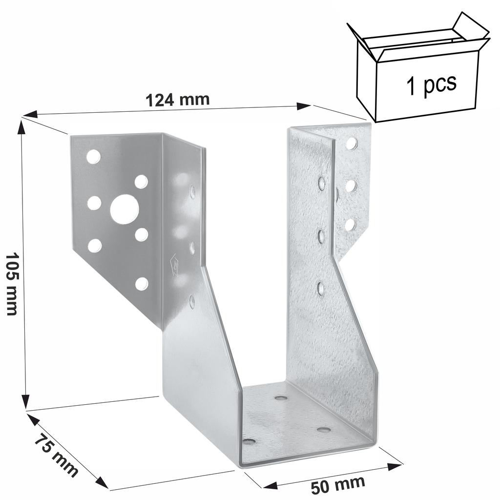 Beam hanger WB51 50x105x75x2.0 (1)