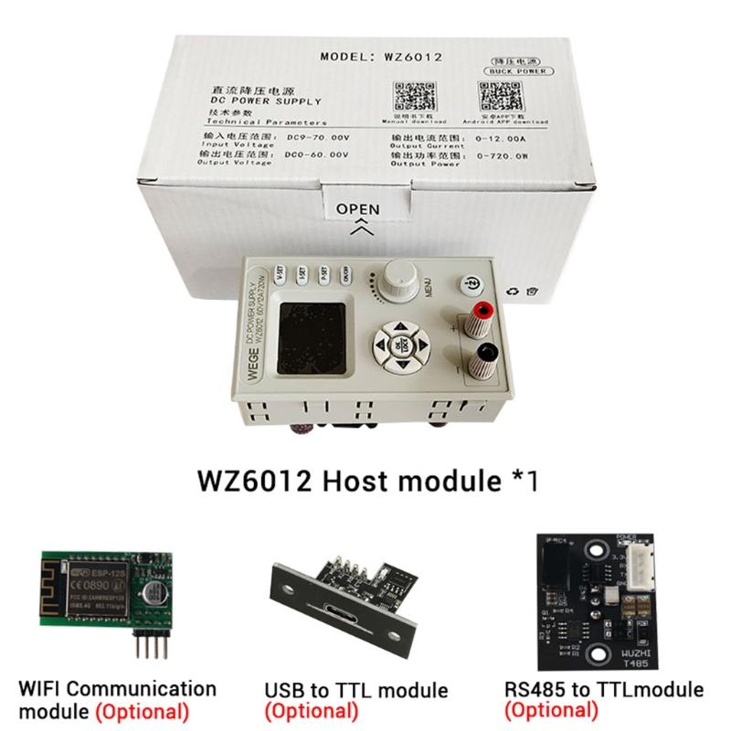 60V 12A Adjustable CNC for DC Power Supply Step-down Power Supply Module Constant Voltage Constant Current LCD Screen