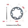 E-Bike Electric Scooter Brake Gasket Spacer 6 Holes Disc Washer 2mm 2.5mm 4/5mm