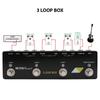 Btuty Loop Box Guitar Effect Pedal with Channel Select and True MOSKYAUDIO 3-Piece Bypass, Aluminum, 6.35mm Input/Output,