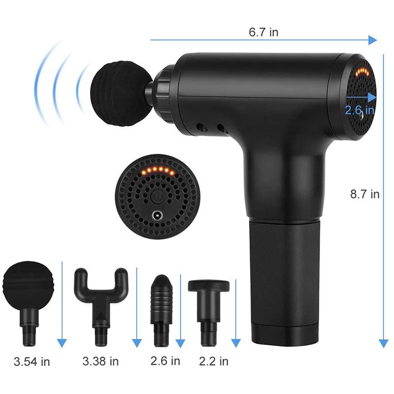 Rechargeable Quiet Massage Gun Electric Deep Tissue Percussion Muscle Relaxation Therapy Small Cordless Massage Gun