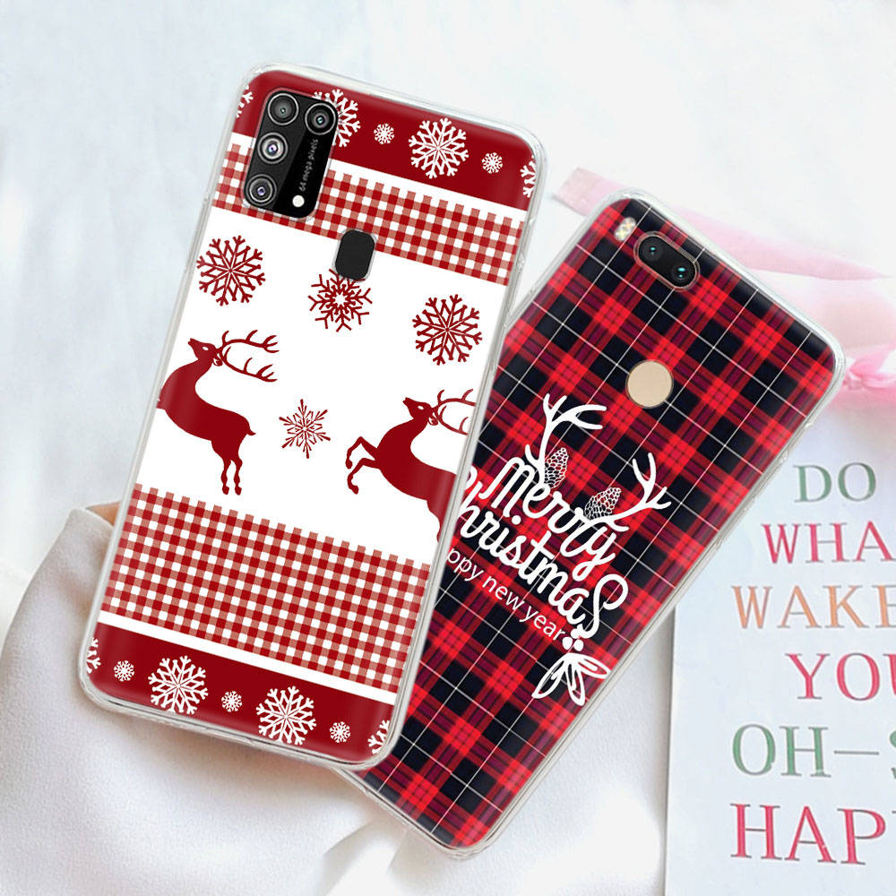 

Чехол для Xiaomi Redmi Note 13 VIVO Y20 Tecno Pova Samsung S24 Realme C3 OPPO F11 Moto E32 Infinix iPhone 15 Рождественский лось