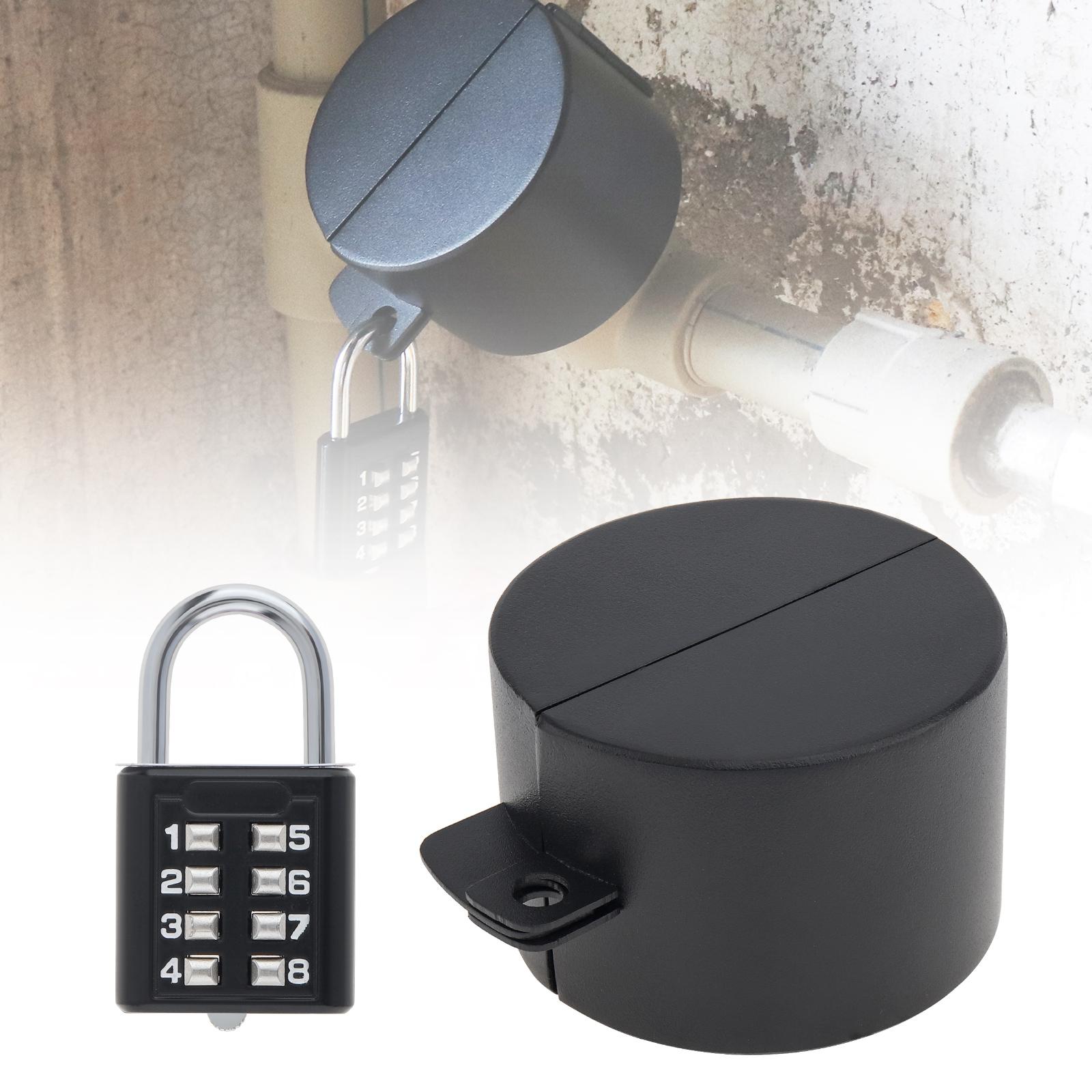 

304 Stainless Steel Lockout Cover for Doorknobs/Handles/Faucets/Valves, 30 mm Center Hole w/ Combination Lock, Prevents Turning & Blocks Keyhole