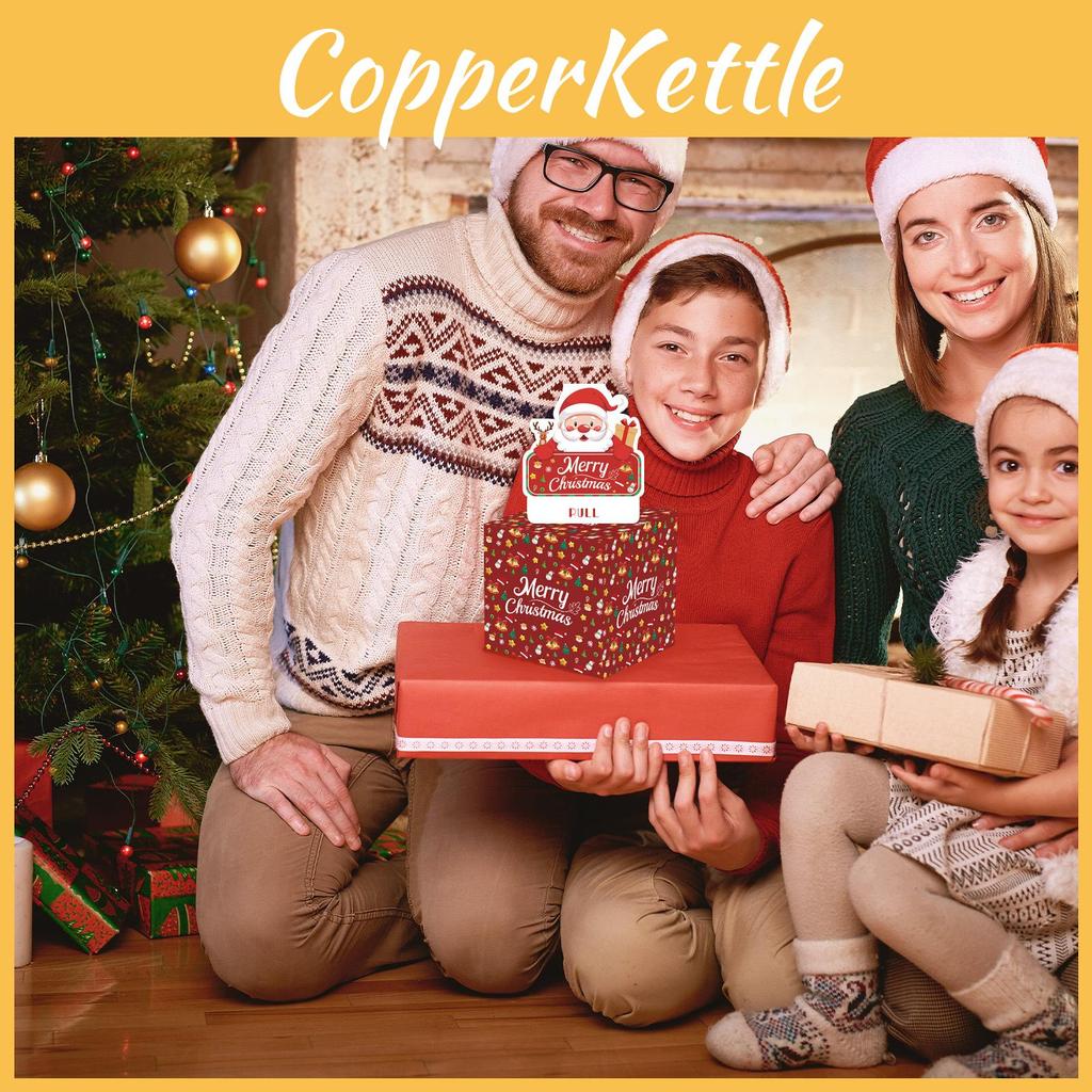 Claus Santa Red Pattern Surprise Gift Box Christmas Decoration Prop Atmosphere