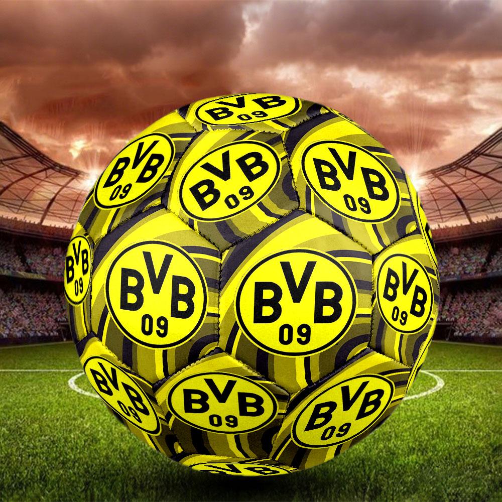 Borussia Dortmund Print Size 5 Soccer Ball, Standard Match Football for Sports Game and Team Practice, Ideal Gift for Soccer Fans