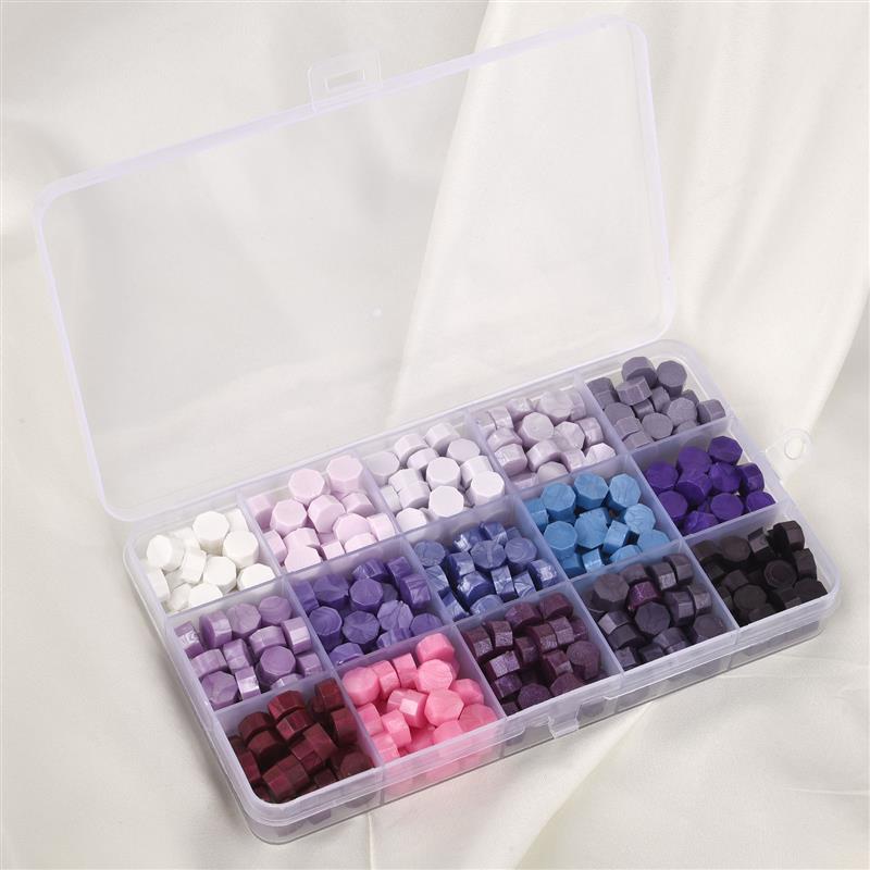 Boxed Lacquer Sealing Wax Ancient Octagonal Paint Sealing Wax Box Set Stamp Beads DIY Craft Invitation Envelope Wedding Wax Seal