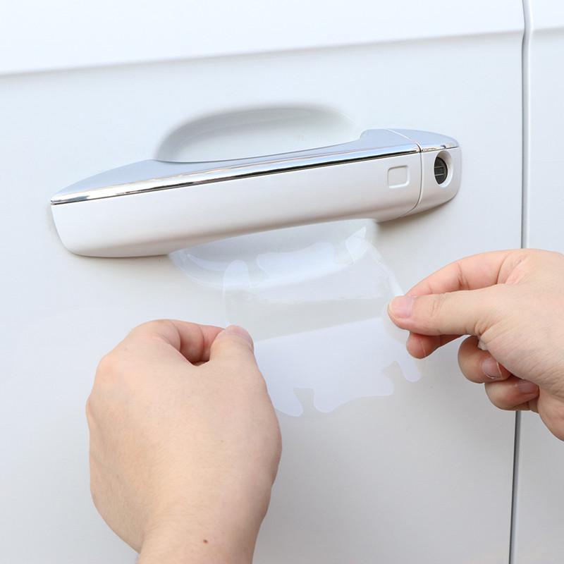 4 pezzi universali Invisibili Maniglie Portiera Auto Graffi Automobili Scossoni Pellicole Protettive in Vinile Protettore maniglia auto