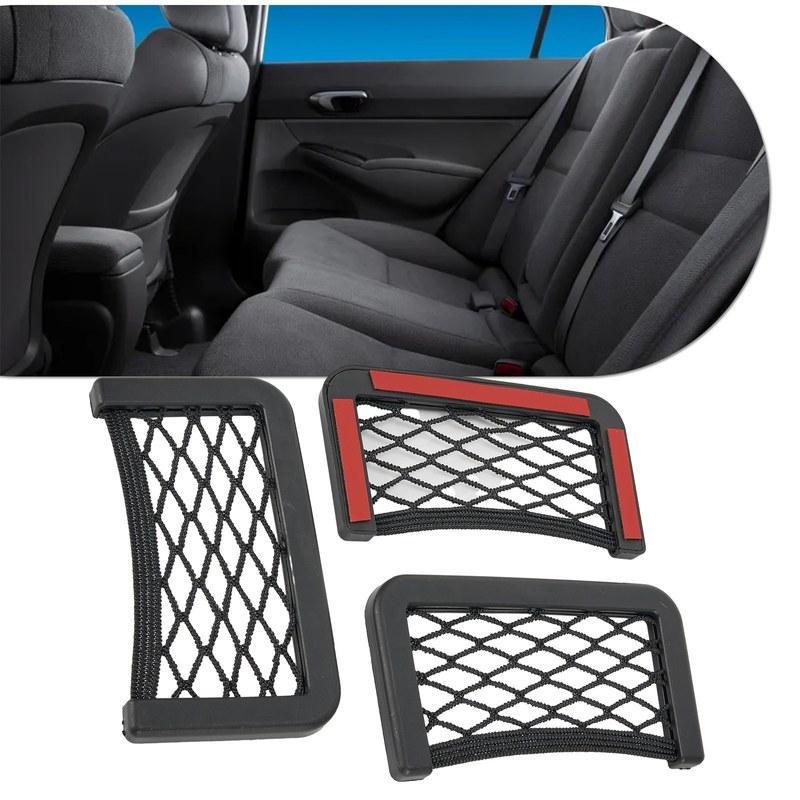 Storage Car Net Bag Storage Net Bag Functional Professional Useful Car Double-Sided Organizer Organizer Net Phone Holder Back