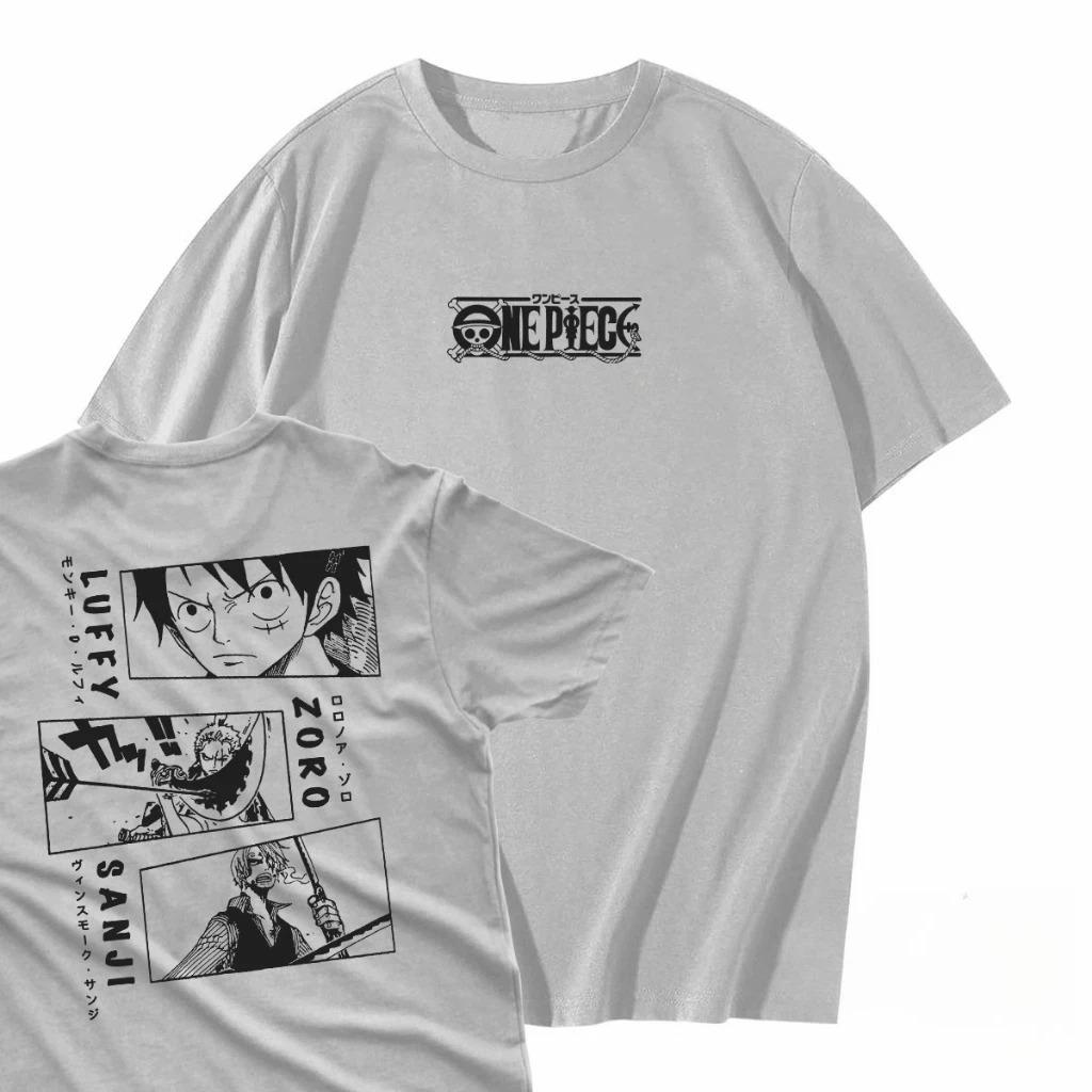 Japonské Anime ONE PIECE Letní Tričko Ležérní Sportovní Fitness Volné Oversized Pohodlné Bavlněné Krátký Rukáv pro Muže a Ženy