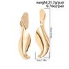 Ingemark Vintage Spiral Smooth Metal Big Stud Earrings for Women Trendy Simple Irregular Pierced Earring 2026 New Year Jewelry