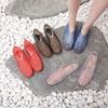 Women's 2025 Mesh Crystal Jelly Sandals: Hollow Out, Flat, Comfortable Slip-On, Korean Style.