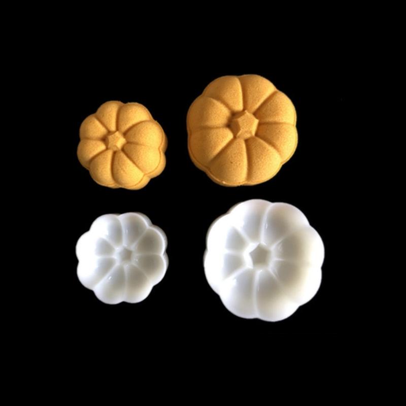 Mooncakes Molds Pumpkin Shape Stamps Hand Press Mungs Bean Cake Molds DIY Bakewares Plastic Material for DIY Bakings