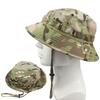 Tactical Camouflage Short Brim Bucket Hat  t Outdoor Uv Protection Fishing Hiking Hunting Hat Sun Shade Cap