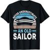 Never Underestimate an Old Sailor Nautical Sailing Sailboat Men T-Shirt