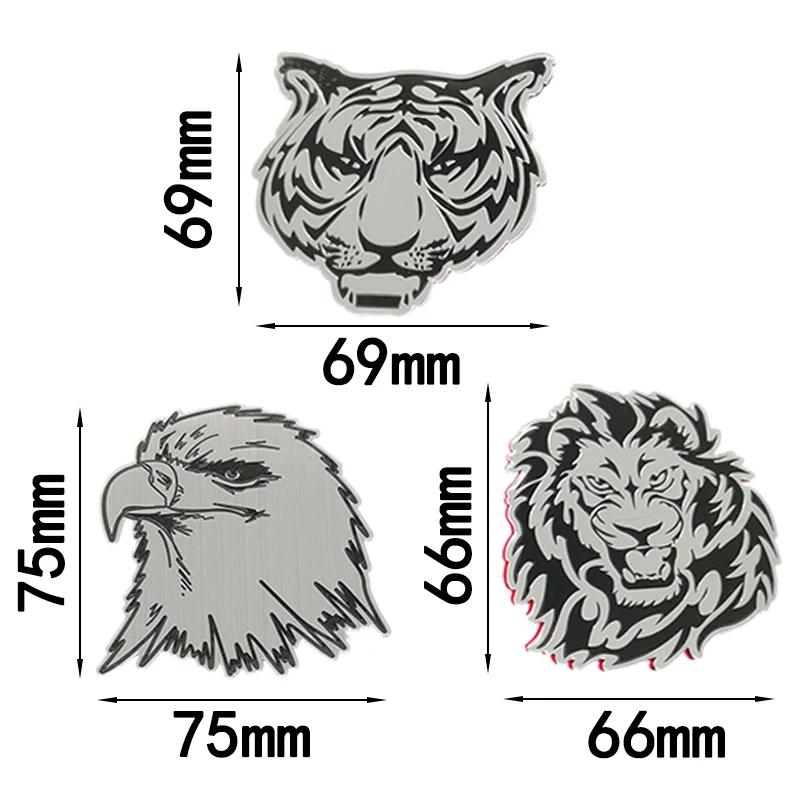 Decorazione Auto Animali Adesivi Logo Metallo 3D Leone/Aquila/Tigre Emblema Alluminio Badge Decalcomania Auto Auto Styling Accessori Auto
