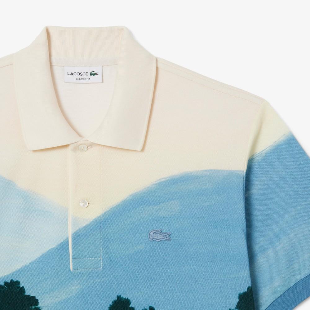 Lacoste Men's LANDSCAPE All-Over Jacquard Short-Sleeve Polo Shirt PH5895-55N9IX