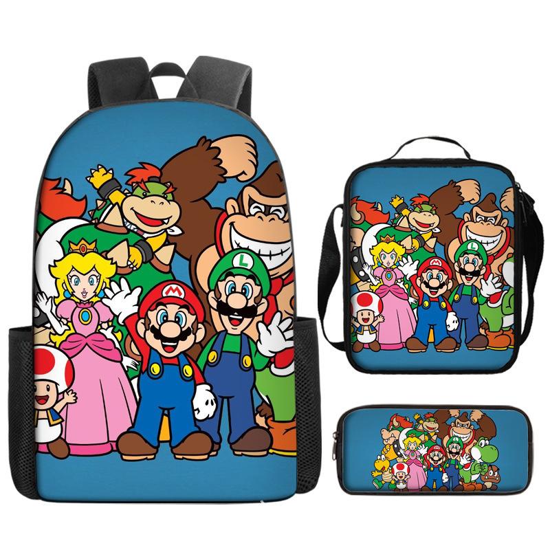 Super Elementary School Bag Cartoon Anime Backpack Mario Backpack Super Satchel