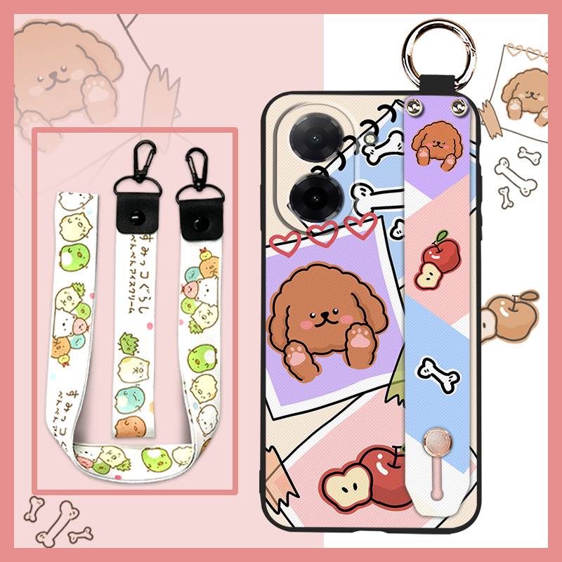 Wrist Strap Fashion Design Phone Case For Redmi A5 4G/Xiaomi Poco C71 4G Durable Soft Case Lanyard Protective Silicone