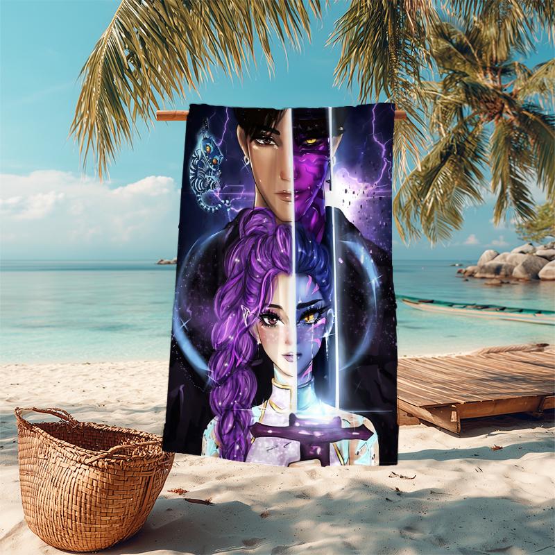 1Pc Fantasy Dance Light Beach Towel Microfiber Beach Towel Thin Absorbent For Beach Swimming Yoga Bath Sports 0917194