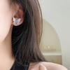 111 silver needle blue gradual change crystal butterfly stud earrings exquisite small personality versatile earrings temperament new earrings