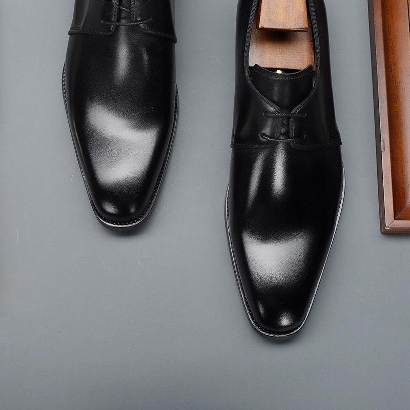 

Новые мужские деловые кожаные туфли из коровьей кожи большого размера 48, мужская обувь обладает высокой воздухопроницаемостью 37 чёрный