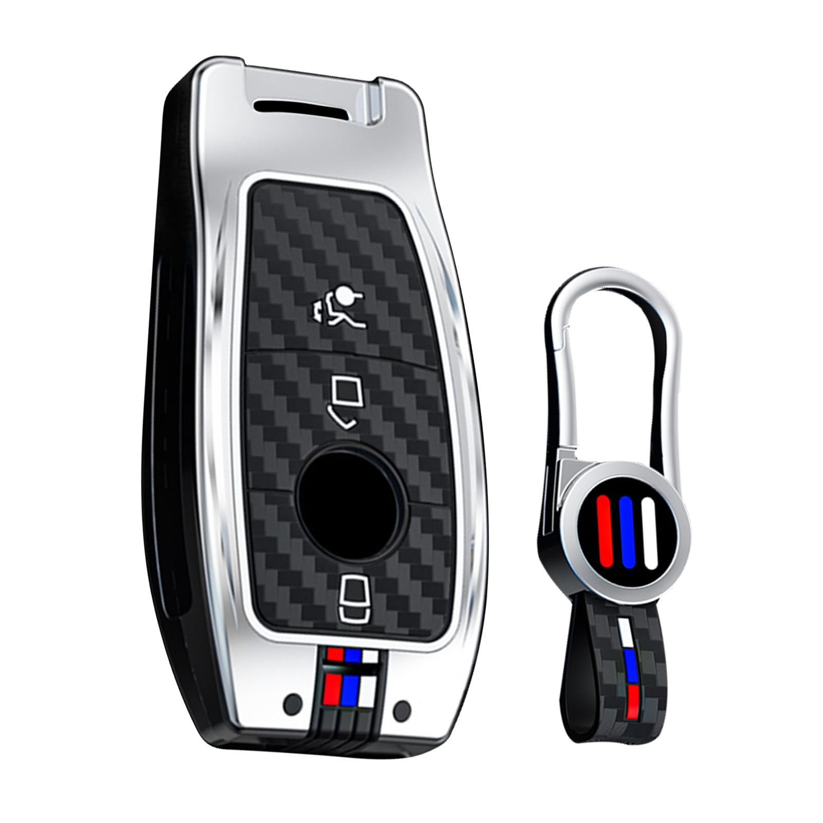 [ontto] Smart Key Case for Benz Key Holder Alloy + M серебряный