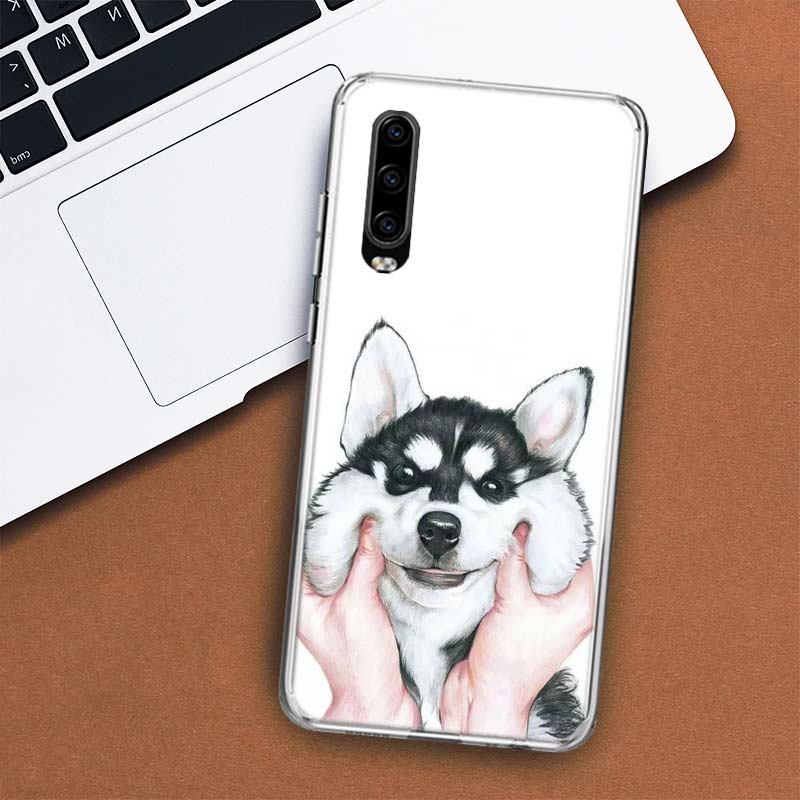 Siberian Husky Dog Cover Phone Case For Huawei P30 P20 P10 P40 P50 Pro Mate 20 40 30 10 Lite Popular Fundas Art Gift Coque