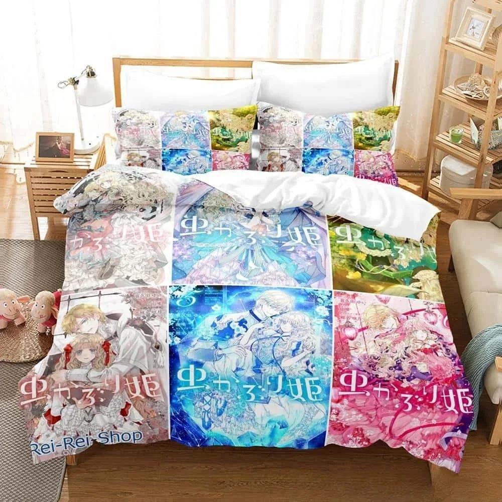 3D Anime Bibliophile Princess Ganzjahres Bettwäscheset Einzelbett Twin Full Queen King Size Bettset Erwachsener Kind Schlafzimmer Bettbezug Sets