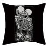 Black Party Halloween Ghost Skull Pumpkin Decorative Cushion Cover Polyester Throw Pillow Cover Pillow Case 45X45Cm