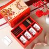 New Year Five Gods of Wealth Ceramic Bowl & Chopstick Gift Set
