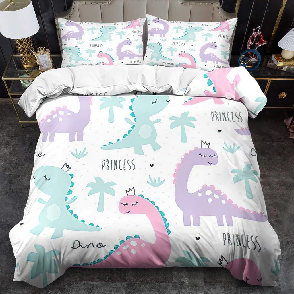 Dinosaur Three-Piece Bedding Duvet Cover Quilt Cover
